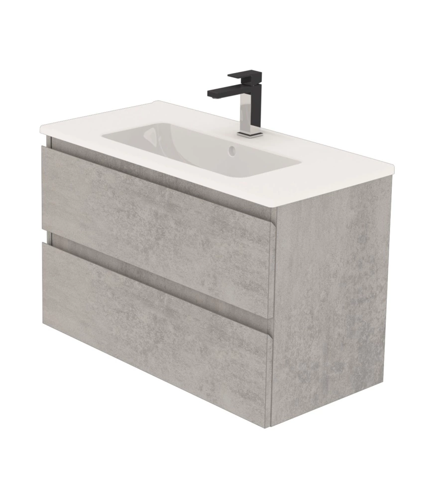 MOBILE BAGNO "LEONARDO" CEMENTO, 80 CM